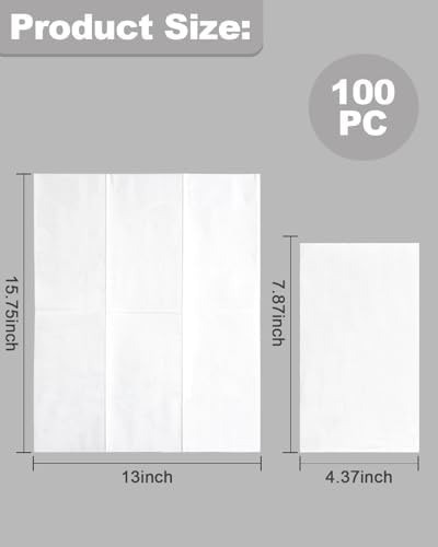 Goodluck 100-Pack White 3-Ply Disposable Guest Napkins, 13 x 16 Inch Large Paper Hand Towels for Bathroom, Soft & Absorbent Dinner Napkins for Party, Wedding, New Year, Wedding, Birthday Party