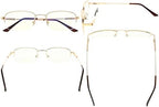 Computer Glasses Men Bendable Titanium Reading Eyeglasses Blue Light Filter