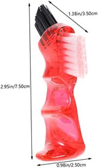 Mini Denture Brush 4-Pack Double-Head Multi-Functional Cleaning Tool for Oral Care Portable and Creative Brush for False Teeth Maintenance