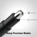 Ear and Nose Hair Trimmer Clippers, Professional Painless Nose Hair Remover for Men Women, Battery-Operated Nasal Clipper, Dual Edge Waterproof Blades for Easy Clean, Black