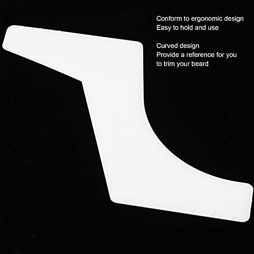 Beard Shaping Template - Home Salon Guide Tool | Ergonomic Design for Precision Trimming | Travel-Friendly | High-Quality Durable Plastic | White Color