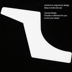 Beard Shaping Template - Home Salon Guide Tool | Ergonomic Design for Precision Trimming | Travel-Friendly | High-Quality Durable Plastic | White Color