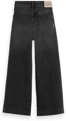 Girls' Wide Leg Wave Jeans in Black by Scotch & Soda