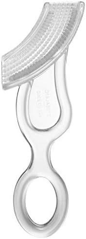 Brilliant Oral Care Baby’s First Toothbrush, Smooth Silicone Bristles Gently Clean Tender Teeth and Gums, for Ages 4+ Months, Clear, 1 Pack