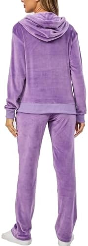 Velour Track Suits for Women Set Fall Sweatsuits 2 Piece