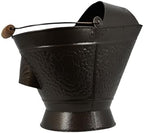 Coal Hod Bucket - Antique Bronze - Decorative Appeal - for Fireplace & Pellet Stove Ashes - Easy Hopper Filling - Lightweight