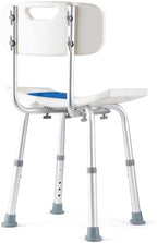 Dr. Kay's Adjustable Height Shower Chair Seat for Inside Shower, 350 lbs Heavy Duty Bathroom Stool for Bathtub, Safety Bath Bench with Backrest for Elderly and Disabled
