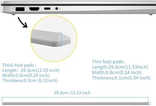 Laptop Bottom Cover Rubber Non Slip Bumper Foot Feet Pad Feet Strips Replacement for HP 15-EF 15-DY 15T-DY 15S-FQ 15-FR for Laptop Bottom Case Non Skid Silicone Bumper Rubber Foot Strip