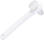 Beavorty 4pcs Denture Brush Double Sided False Teeth Cleaner Denture Cleaning Tool Long Handle Gentle Bristles