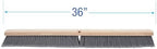 Boardwalk 20436 Floor Brush Head, 3" Gray Flagged Polypropylene, 36"