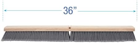 Boardwalk 20436 Floor Brush Head, 3" Gray Flagged Polypropylene, 36"