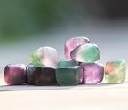 800+ Carat, 13 Pcs Multi Fluorite Tumbled Stones and Crystals Set for Chakra Reiki Crystals Polished Stones Gemstones and Crystals Tumble for Gift Size: 20-25 mm by Crocon