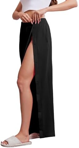 Deyeek Women's Tear Away Pants with Pockets Easy Access Adaptive Pants Post Hip Knee Leg Surgery Breakaway Lounge Sweatpants