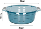 Wash Basin, Plastic Round Hospital Bedside Laundry Soaking Tub Portable Dish Wash Tub for Washing Cleaning Foot Bath (XL)