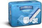 FitRight Adult Incontinence Underwear, Heavy Absorbency, 3X-Large, 75"-94" Waist (20 Count)