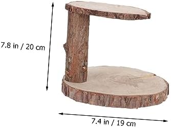 Natural Wood Cake Stand 2-layer Dessert Tray Wedding Cake Display Multi-layer Storage Rack Perfect for Reception