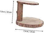 Natural Wood Cake Stand 2-layer Dessert Tray Wedding Cake Display Multi-layer Storage Rack Perfect for Reception