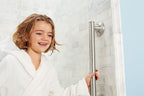 Moen LR8724D1GBN Bathroom Safety 24-Inch Designer Bathroom Grab Bar with Curled Grip, Brushed Nickel