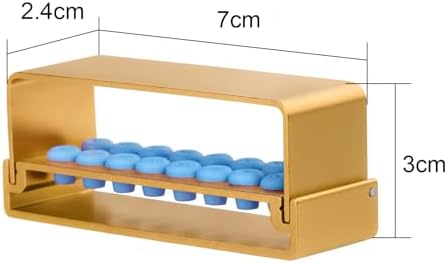 2Pcs 16 Holes Bur Block Holder with Silicon Cover Autoclavable Burs Block Case for Placing FG RA Burs (golden)