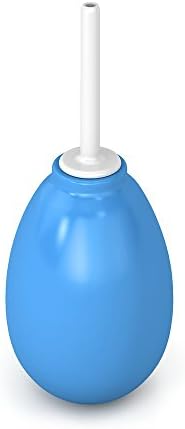 Flents Reusable Rectal Syringe Bulb, 8 oz Enema & Douche Kit for Gentle Cleansing, Latex-Free Personal Hygiene Tool with Soft Detachable Nozzle, Easy to Clean for Home or Travel Use, Blue