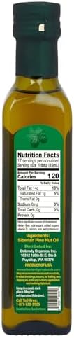 Extra Virgin Siberian Pine Nut Oil, 8.5 oz. Bottle - Premium Quality, Unrefined, 100% Natural - Supports Healthy Digestion and Overall Wellness