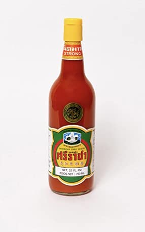 Grand Mountain Original Thai Sriracha Chili Sauce (Strong Hot) 25 FL. Oz. in Glass Bottle, Shipped by Thai Pantry.net