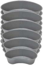 Graduated Emesis Basins 700 ML – Kidney Shaped Grey Medical Bowl, Sturdy Plastic Tray (Pack of 12)