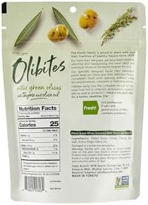 Olibites Pitted Olives - Fresh Olives Marinated in Extra Virgin Olive Oil (6 oz, Thyme & Olive Oil)