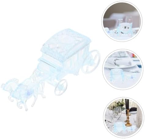 2Pcs Carriage Candy Boxes for Wedding Party Favors Packaging Container for Candy Storage Elegant Treat Holder for Celebrations Decorative Candy Packing Box