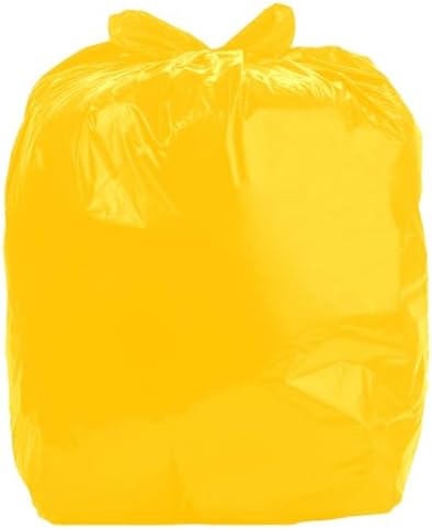 Ultrasac Heavy Duty 55 Gallon Yellow Trash Bags - (Value 50 Pack) - 1.5 MIL equivalent Industrial Strength Plastic 37" x 54" for 50-55 Gal Cans -Fits Toter, Rubbermaid Brute, Carlislie Bronco etc.