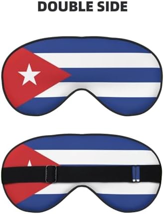 Cute Cuba Flag Sleep Mask for Women Men Soft Breathable Eye Mask with Adjustable Strap for Home Bed, Sofa, Travel