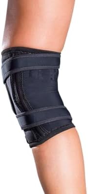 DonJoy Tru-Pull Lite Knee Support Brace for Women and Men | Adjustable Compression Knee Braces and Elastic Supports for Patellar Dislocations, Small, Left