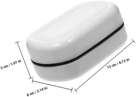TIDTALEO 2pcs Double Layer Travel Soap Holder with Lid Portable Draining Soap Dish Container White Plastic for Shower and Bathroom Use