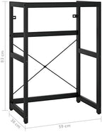 vidaXL Structure Basin Bathroom Holder Toilet Sink Toilet Sink Storage Furniture Iron Black 59x38x83cm