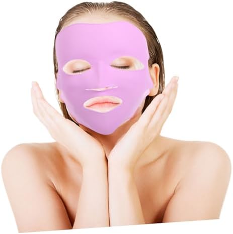 minkissy 3pcs Silicone Facial Mask Covers with Ear Hooks Reusable Skincare Tool for Enhanced Absorption and Fit for Night Face Masks Routine