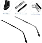Mobestech 1 Pair Universal Glasses Replacement Temples Fashion Eyeglasses Metal Arms Legs (Black)