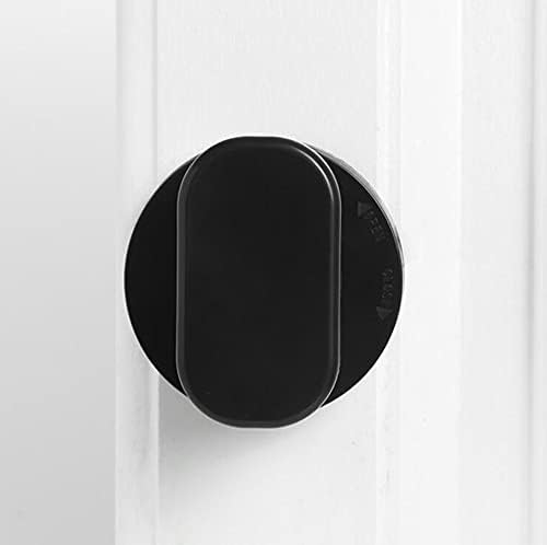 WANLIAN-Powerful Suction Cup Glass Mirror Door Handle, Refrigerator Drawer Bathroom Suction Cup wall handrail, Bathtub Shower Handle Kitchen Drawer Cabinet Handle (Black Trumpet)