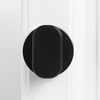 WANLIAN-Powerful Suction Cup Glass Mirror Door Handle, Refrigerator Drawer Bathroom Suction Cup wall handrail, Bathtub Shower Handle Kitchen Drawer Cabinet Handle (Black Trumpet)