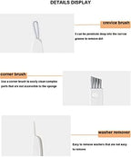 Tiny Cleaning Brush-Mini Multi-Functional Crevice Cleaning Brush, Water Bottle Cleaning Tools for Bottle Cup,Nursing Bottle Cup-1 Pack (Black)…