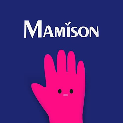 MAMISON Rubber Gloves XXL Size, Premium Kitchen Gloves for Household, Natural Rubber Cleaning Gloves Ideal for Dishwashing, Scrubbing – Reusable Waterproof Design, Textured Non-Slip Grip (Pack of 2 Paris)