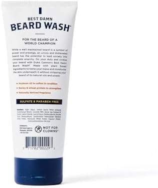 Duke Cannon Supply Co. Best Beard Wash, 6 oz. - Citrus Hefeweizen Scent, Sulfate-Free & Paraben-Free
