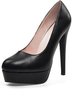 Elisabet Tang Women's Platform High Heels Pumps Shoes Peep Toe 5.5 inch Stilettos Slip On for Dress Wedding Party Prom