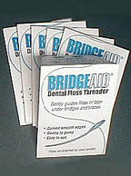 BridgeAid Dental Floss Threaders - Buy 5 Packs of 50/Pack, Get 1 Pack Free (300 Threaders Total)