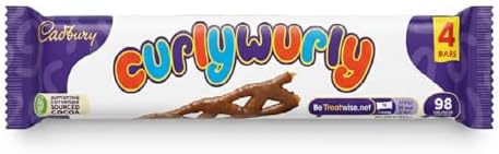 Cadbury Curly Wurly Chocolate 4pk (21.5g x 4) 86g (Pack of 4)