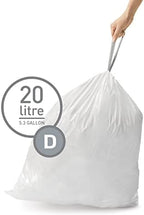 simplehuman CW0163 20L, 20 Liners, White — Code D