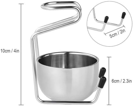 2 in 1 Shave Cup with Stand Holder Set Shaving Bowl with Stainless Steel Shaving Stand Brush Holder Set Razor Brush Bowl Grooming Tool for Men Beard Cleaning