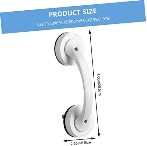 BESTOYARD Suction Cup Grab Bar for Bathtubs and Showers Non-Slip Shower Handle for Seniors and Disabled Stainless Steel Handrail Strong Suction for Bathroom Safety