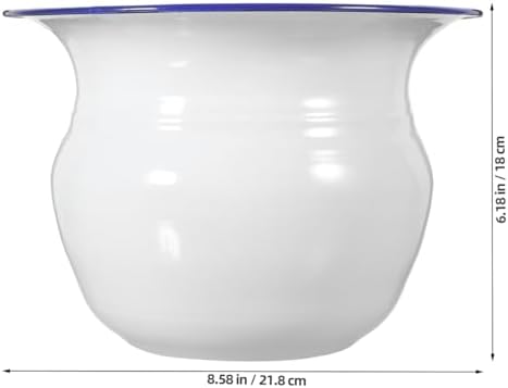 DOITOOL Chamber Pot: Bedroom Enamel Urinal Bottle Urine Pots Potty Urinal Bucket Portable Toilet Spittoon for Adults Home Camping Car Travel