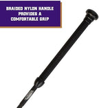 Weaver Livestock Basic Pig Show Whip, Hog Livestock Whip with Braided Nylon Handle, Leather Popper, Lightweight Braided Shaft
