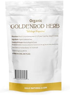 Organic Goldenrod Herb Cut & Sifted, 4 Ounces (Solidago virgaurea) USDA Certified | Resealable Pouch| Packaged in The USA (Pack of 1)